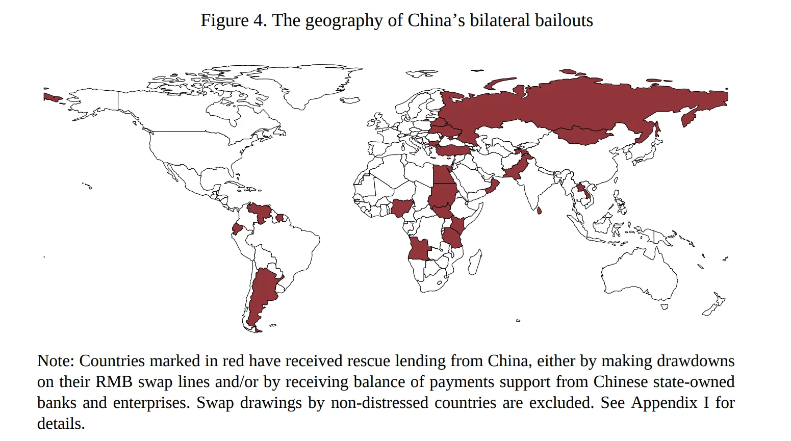 Map of Chinese bailouts